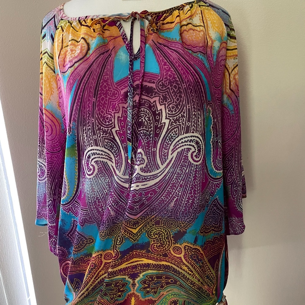 New Nicole loose top sheer or loose swim cover  size s